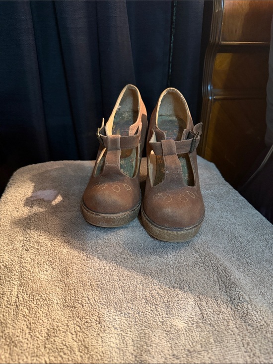 Rock & Candy Shoes - Rock & Candy Brown Suede Mary Jane Platform Heels